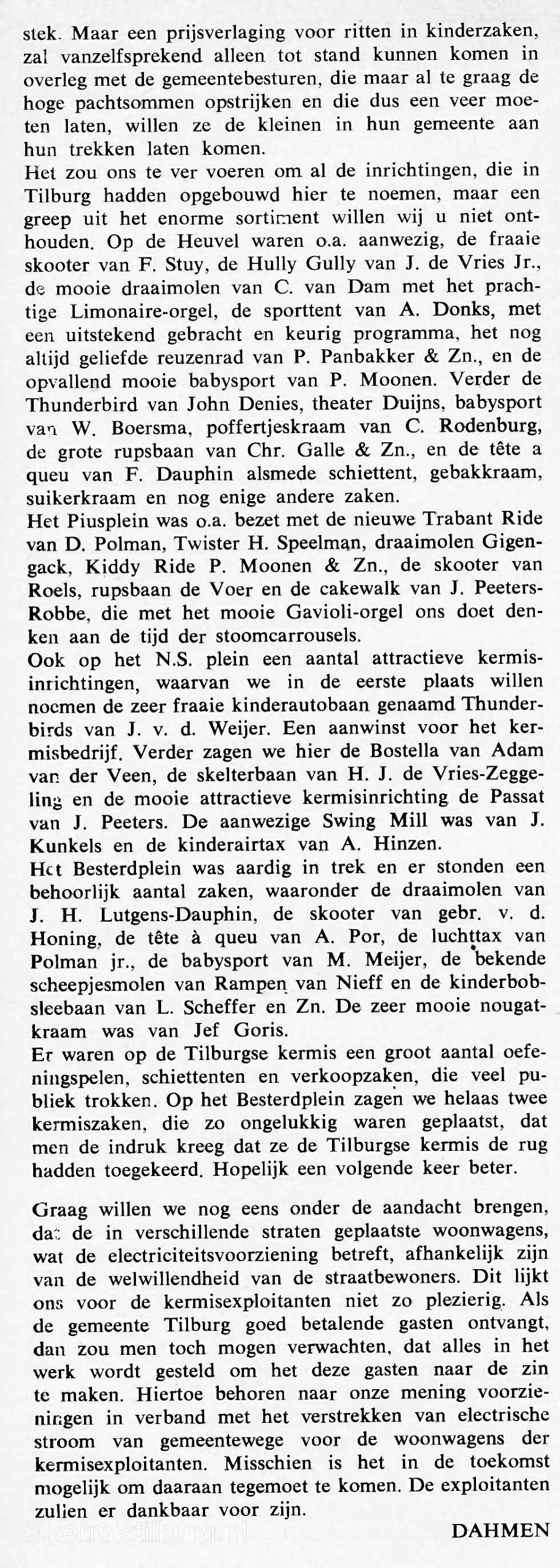 1968, Kermis, Tilburg, Tilburgse kermis, skc