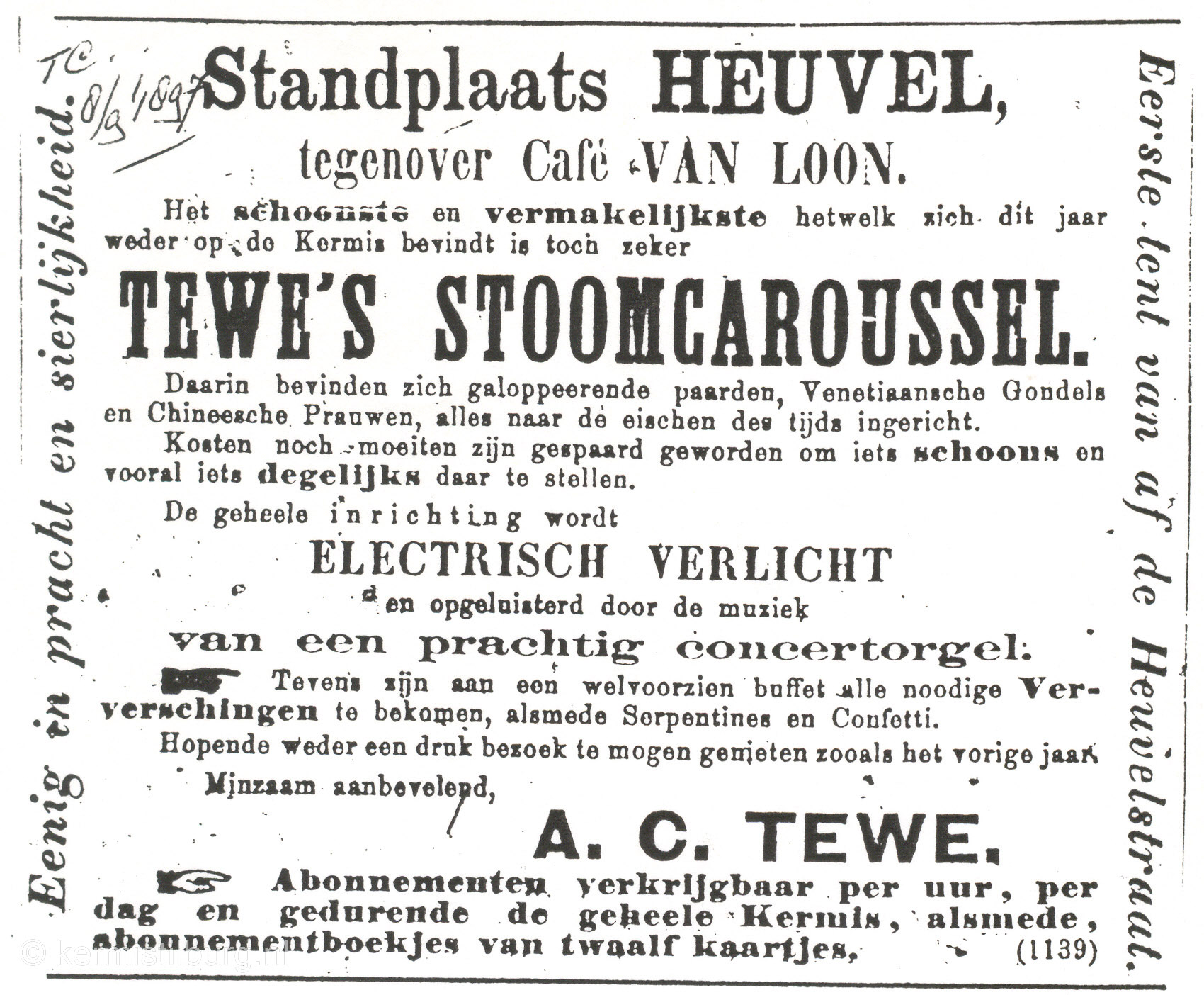 1897, Kermis, Tilburg, Tilburgse kermis
