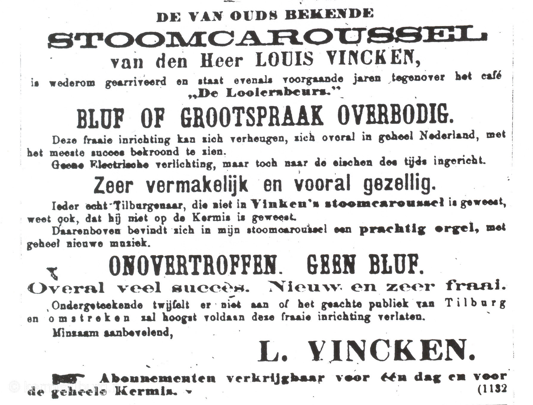 1897, Kermis, Tilburg, Tilburgse kermis