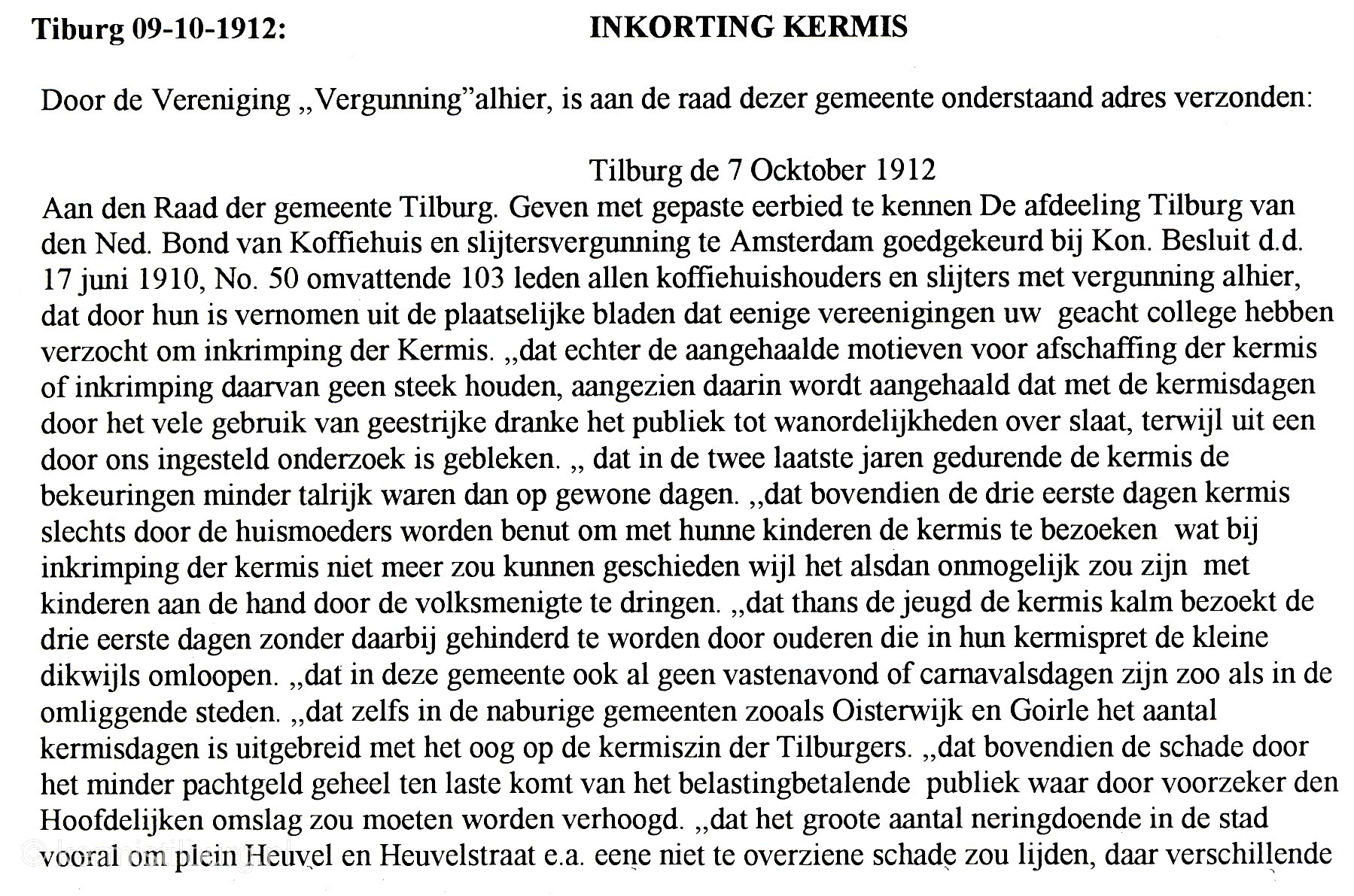 1912, Kermis, Tilburg, Tilburgse kermis, krant, skc