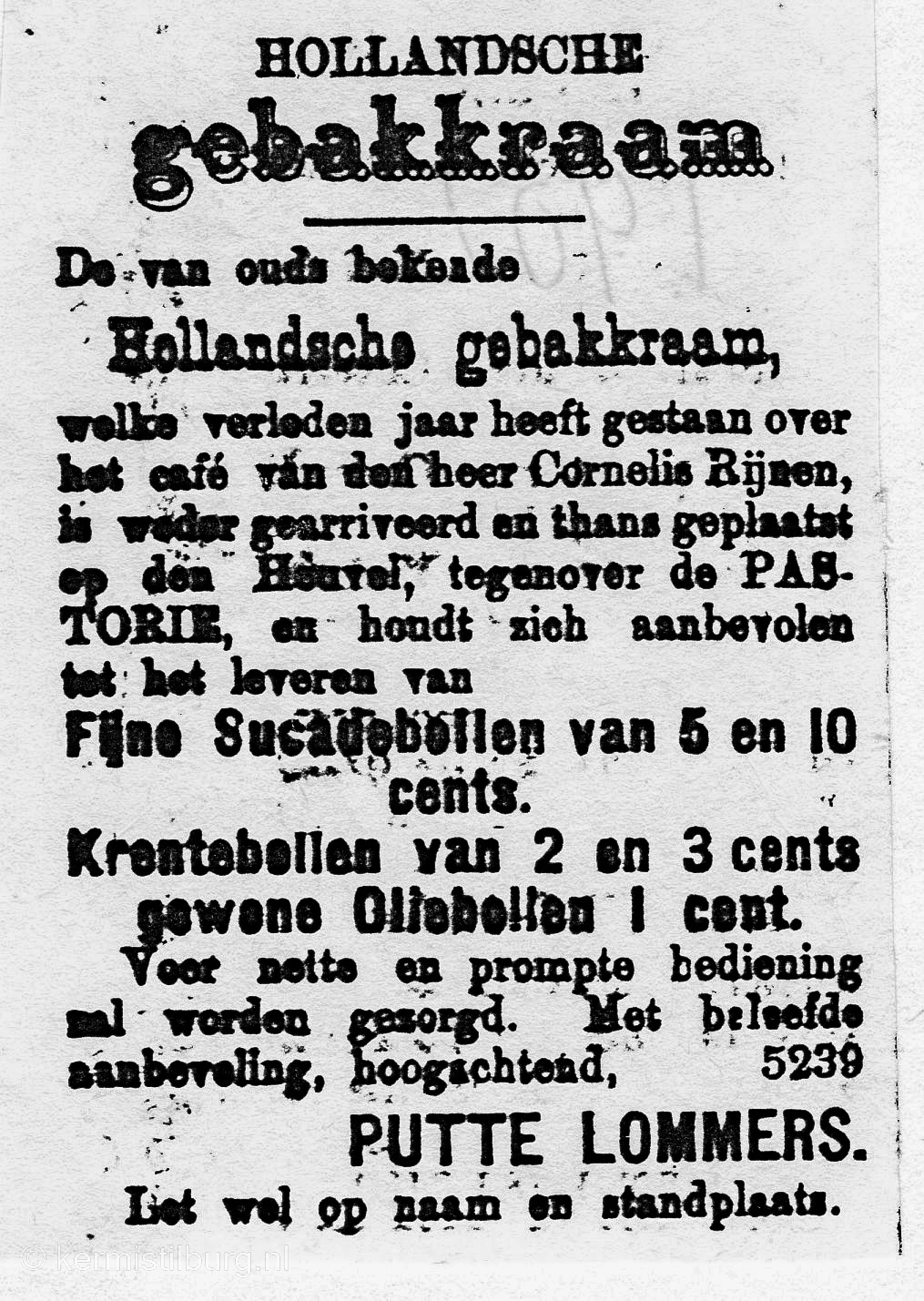 1902, Kermis, Tilburg, Tilburgse kermis, krant