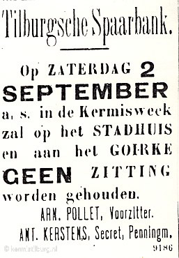 1905, Kermis, Tilburg, Tilburgse kermis, krant