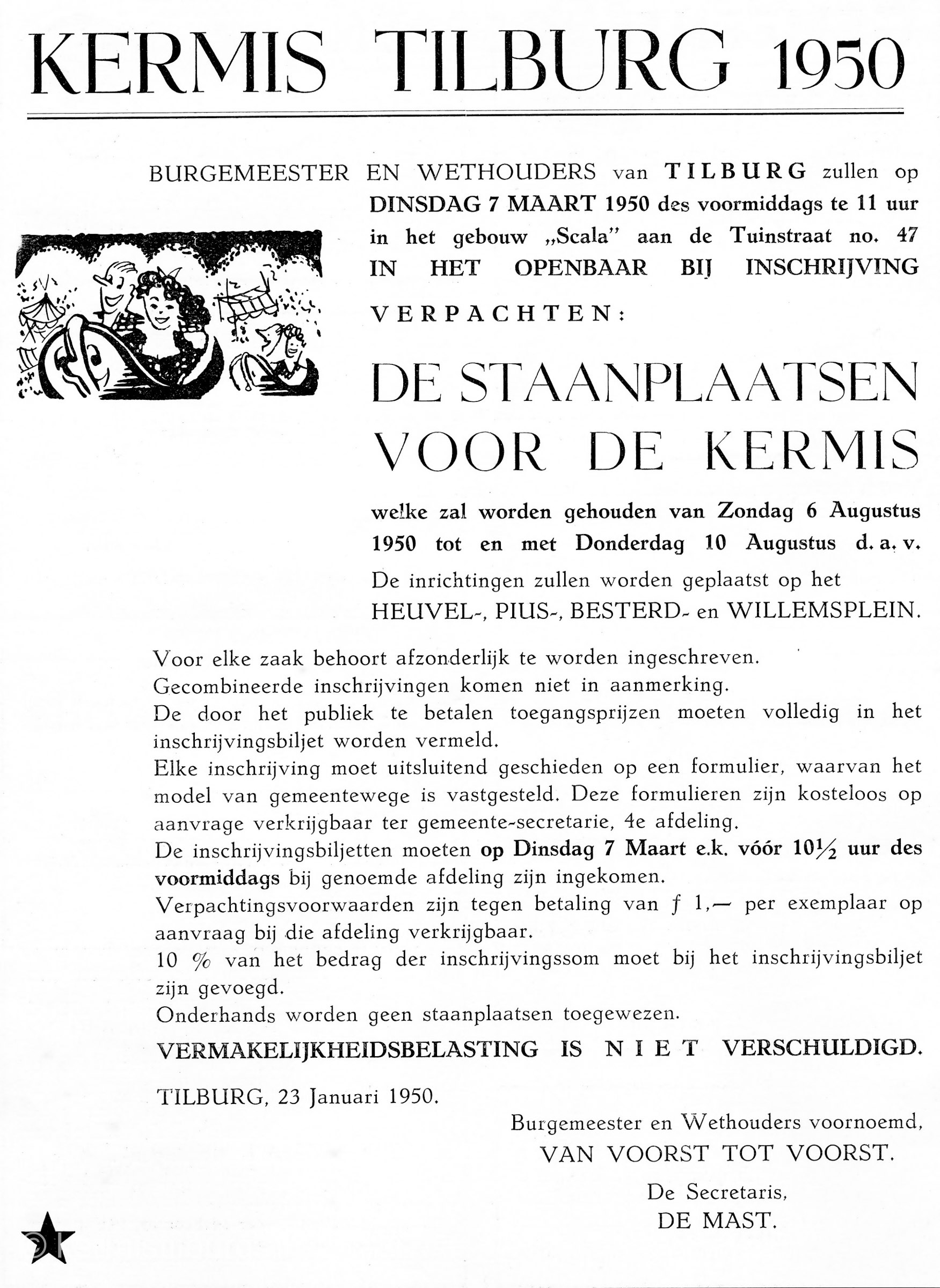1950, Kermis, Tilburg