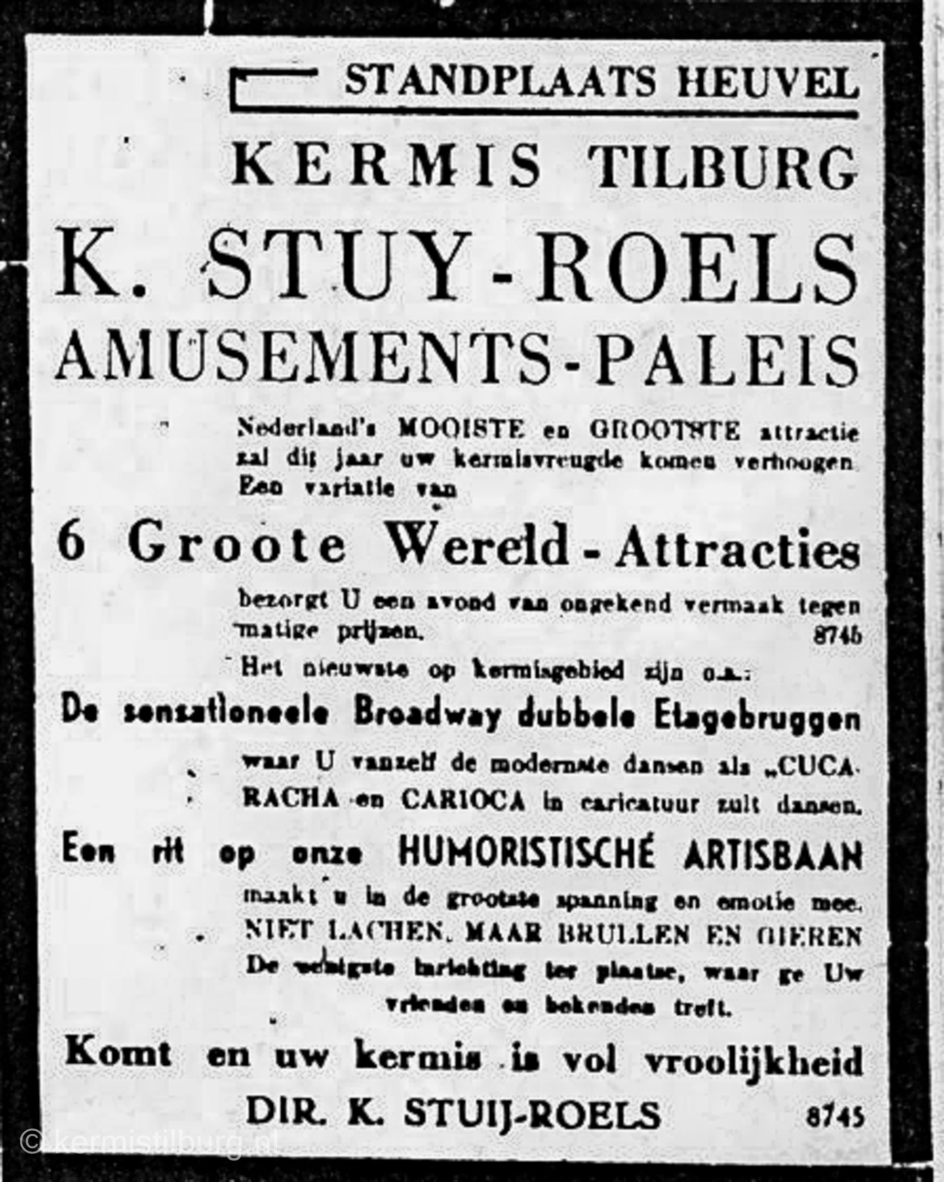 1946, Kermis, Tilburg, Tilburgse kermis, krant