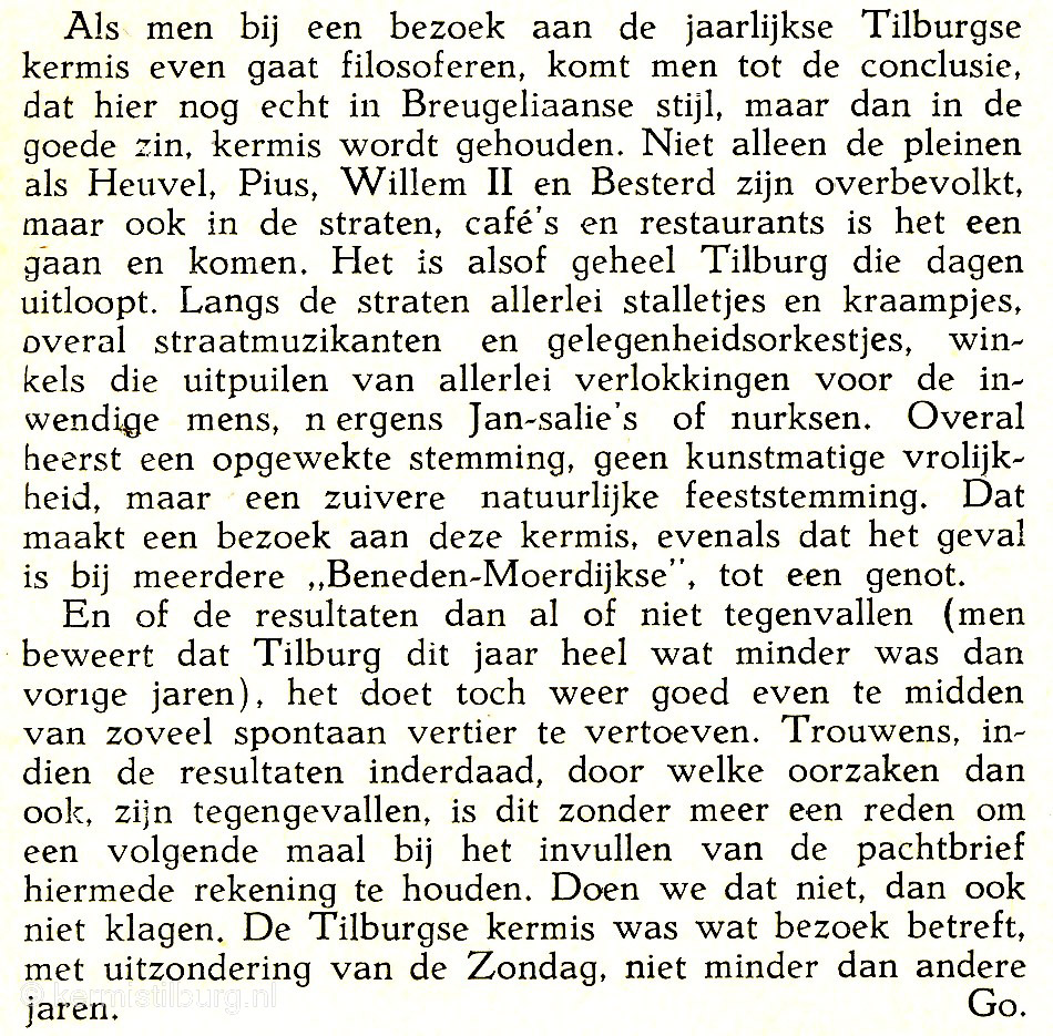 1955, Kermis, Tilburg