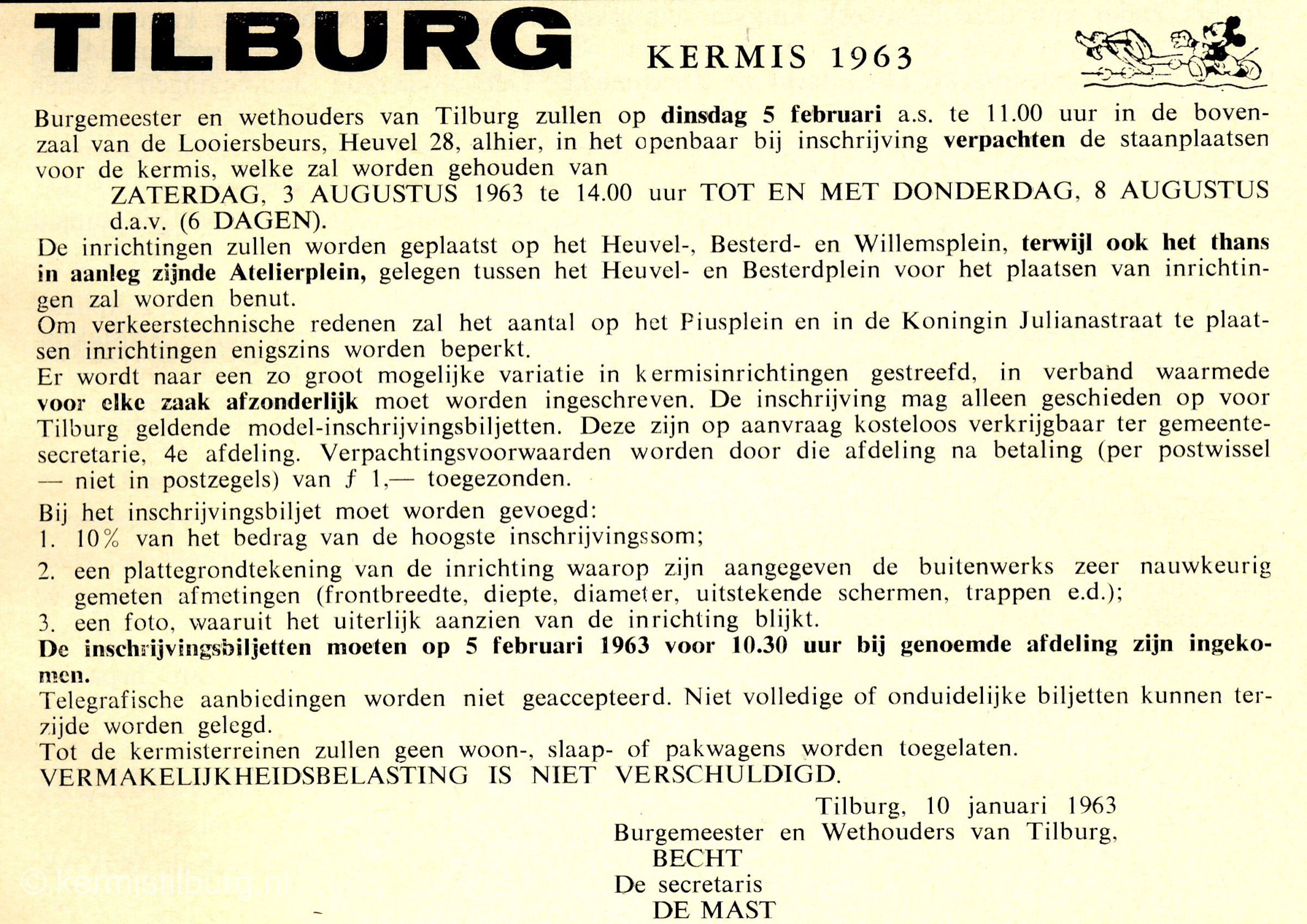 1963, Kermis, Tilburg, Tilburgse kermis, skc
