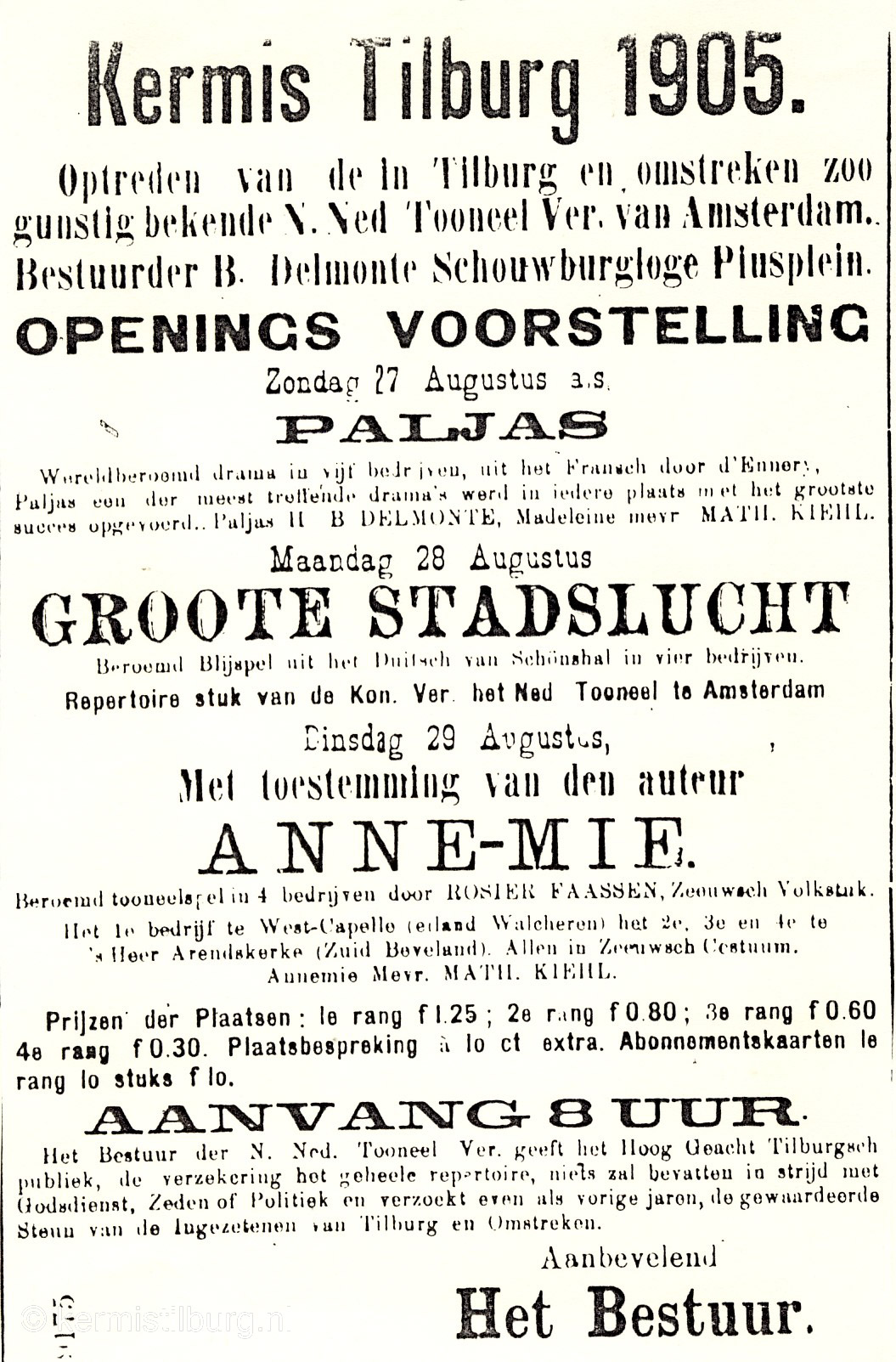 1905, Kermis, Tilburg, Tilburgse kermis, krant